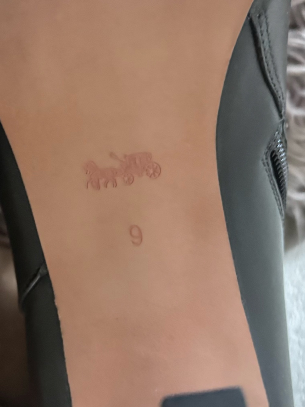 Coach Black Leather Women's Ankle Boot with Side Zip - Picture 5 of 5